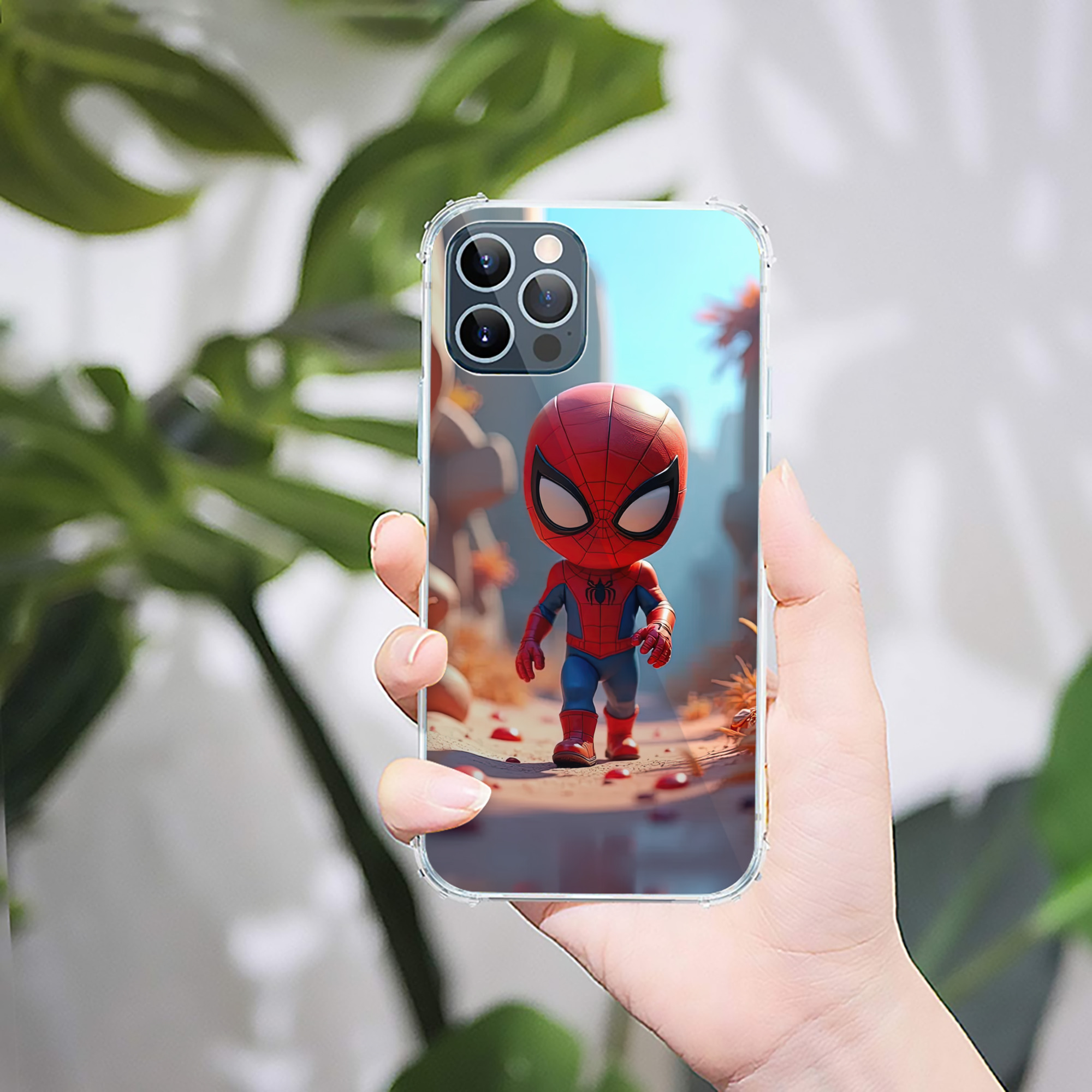 （画像用） Spider Man スパイダーマン 【iPhone 12シリーズ対応】透明スマホケース（クリアソフトケース）